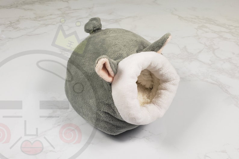 Gray Piggy Cotton Hideout/ Bed/ Nest for Small Pets image 2