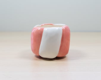 Ciotola per salsa a forma di marshmallow per piccoli dolcetti - Ciotola per servire dessert in ceramica fatta a mano