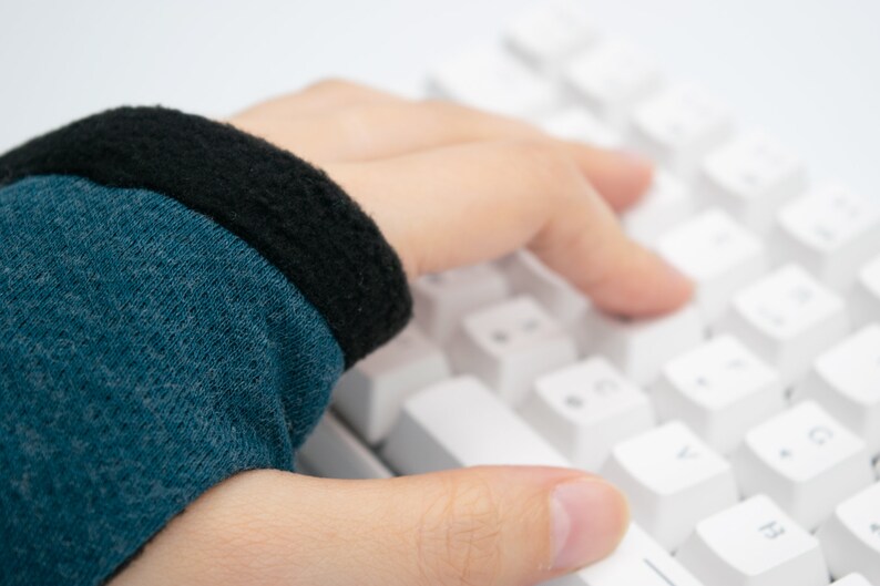 Blue Heather Fingerless Gloves Typing Texting Gloves Fleece Etsy Ireland