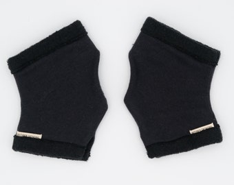 2 xPairs Hiver Ajusté Gants Noir Sans Couture Stretch Fit Grand L Unisexe extensible