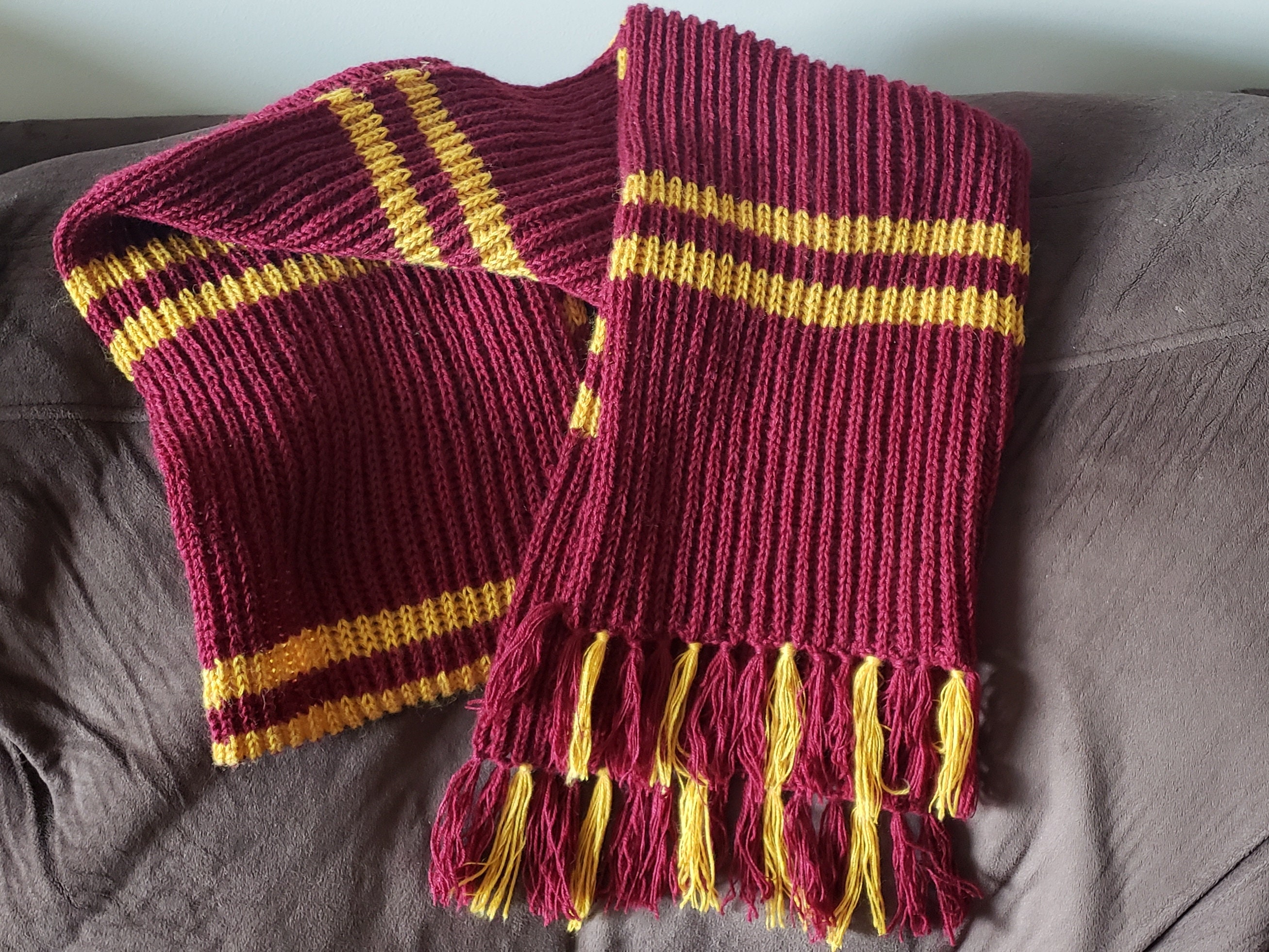Crochet Stitch House Scarf Gryffindor Scarf Crochet Pattern Harry