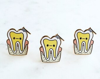 Cute Tooth Enamel Pin - Dental Enamel Pin