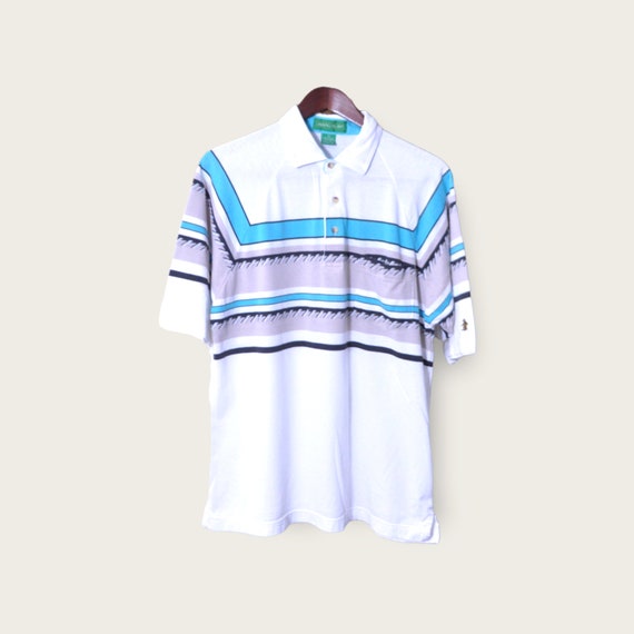 Vintage Penguin Golfing Shirt/ Large/ Striped Polo