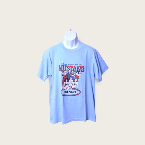 90s Mustang Ranch Brothel t-shirt/ XL/ Bikini Girls/ Souvenir tee