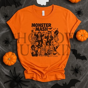 Monster Mash Adult Unisex Tee - Happy Halloween - Retro Halloween - Vintage Halloween Shirt - Horror Shirt