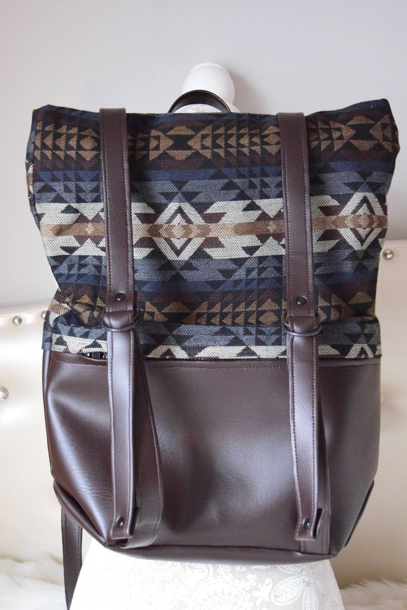 Hiking Rucksack Hiking Backpack Men/'s Backpack Aztec Print Backpack Native Print Backpack Aztec Print Rucksack