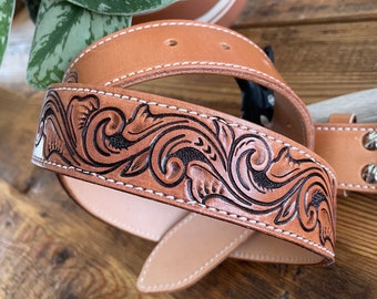 Leather Belt PDF Pattern | Scroll Belt | Tooling Patterns