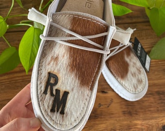 Customized BRANDED Womens Cowhide Dudes | Wedding Shoes | Wife or Girlfriend Gifts | Rodeo Outfits