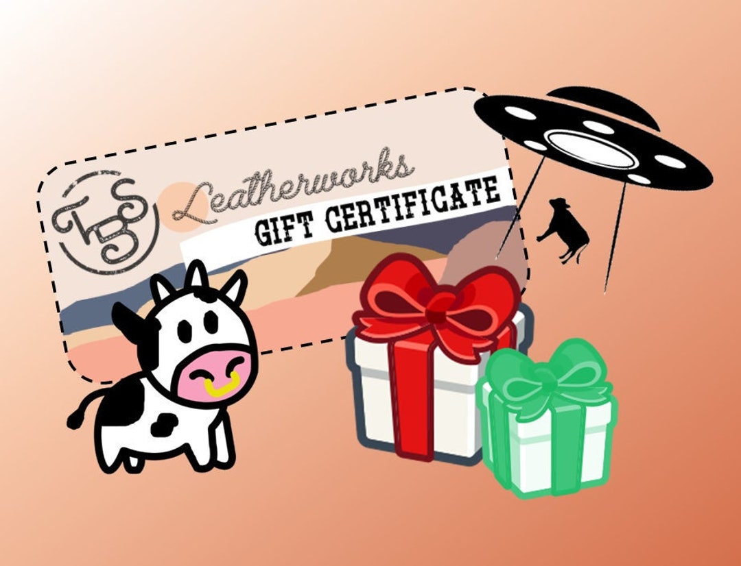 TBS Leatherworks Gift Certificate Holiday Gift Ideas Gifts for Her