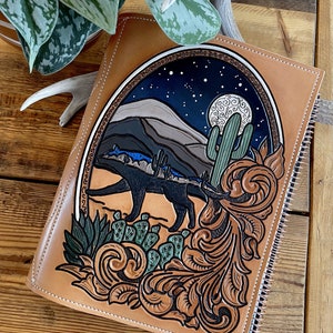 Leather Portfolio PDF Pattern | Desert Coyote | Tooling Patterns