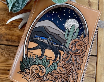 Leather Portfolio PDF Pattern | Desert Coyote | Tooling Patterns