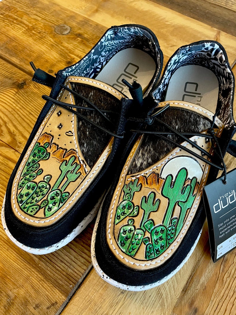 custom leather hey dudes womens