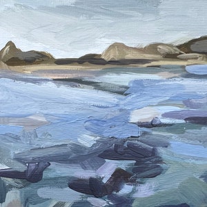 Original Acrylic Painting | Landscape Painting | Small Wall Art | Abstract Seascape