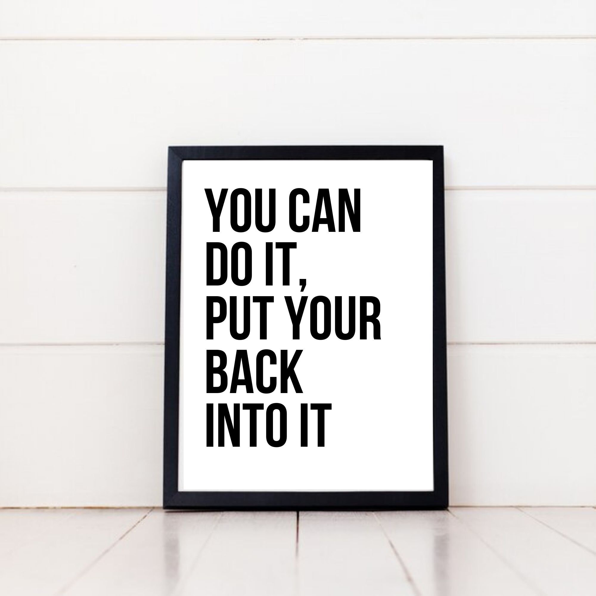 Rap Lyric Digital Print, You Can Do It Put Your Back Into It, Digital
