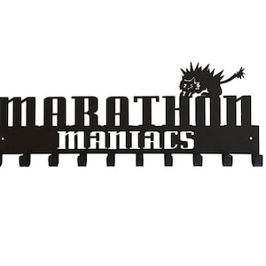 Marathon Maniacs with Cat - Medal Display