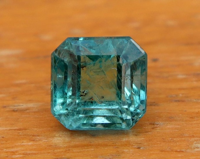 GSI Certified Natural Emerald 0.99 carat Octagon Cut Gemstone, May Birthstone