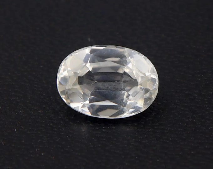 GSI Certified 1.04 Carat Oval White Sapphire Loose Gemstone