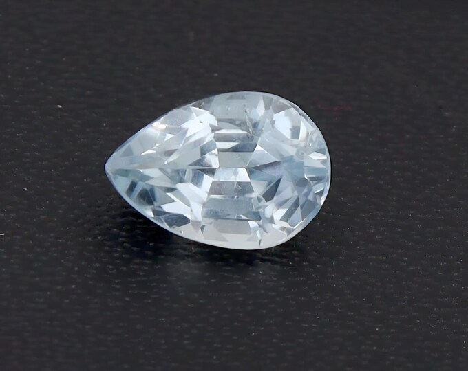 GSI Certified Light Blue Sapphire: 1.19 ct Pear Cut Gemstone
