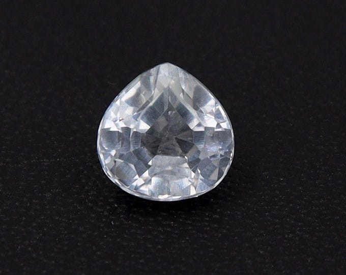 GSI Certified 1.12 Carat Pear Cut White Sapphire September Birthstone