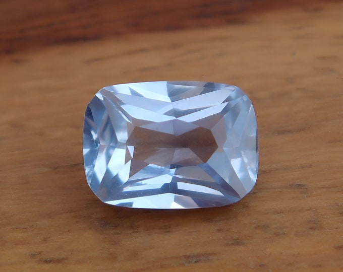 Certified Pastel Blue Sapphire 1.36 Carat Cushion Cut Ceylon Gemstone