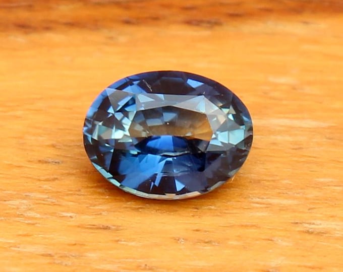 GSI Certified Teal Sapphire: 1.05 Carat Oval Cut Gemstone, Engagement Ring