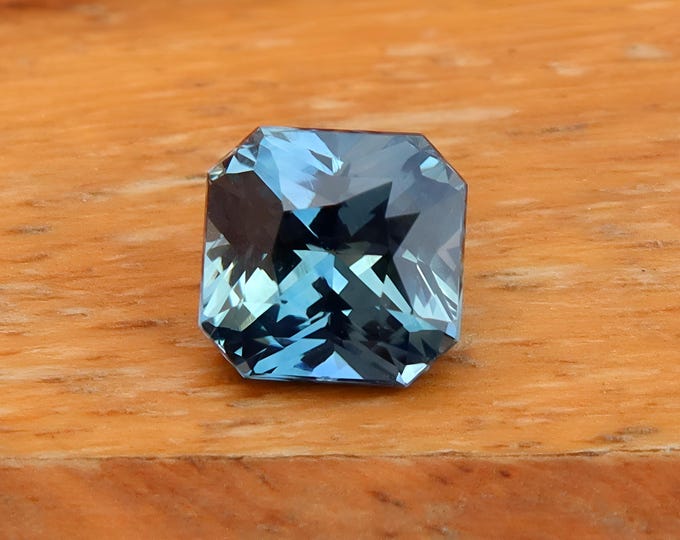 Certified Unheated Teal Blue Sapphire 1.21 Carat Radiant Cut Gemstone, Engagement Ring