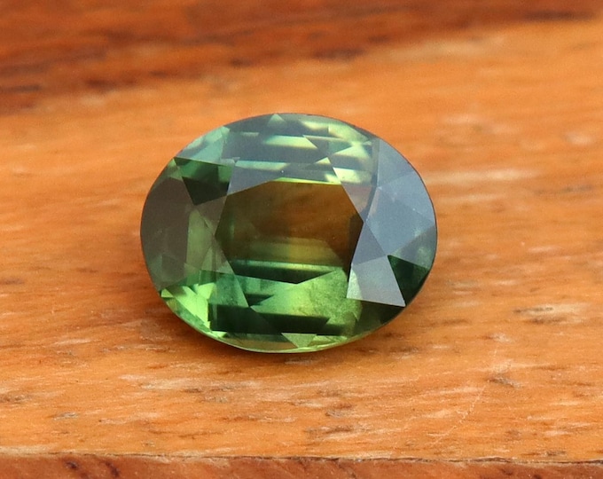 GSI Certified Teal Parti Sapphire: 2.09 Carat Oval Cut Loose Gemstone, Engagement Ring