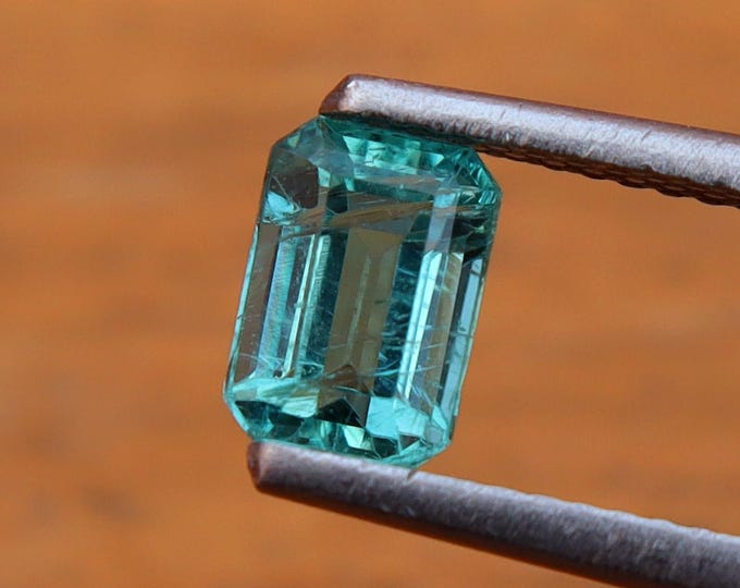 GSI Certified Natural Emerald 0.96 carat Octagon Cut Gemstone