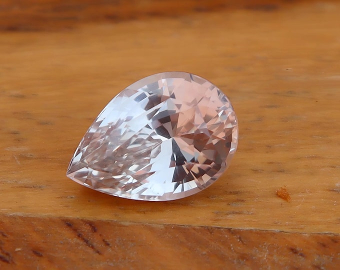 Pastel Padparadscha Sapphire: 1.69 Carat Pear Cut Gemstone