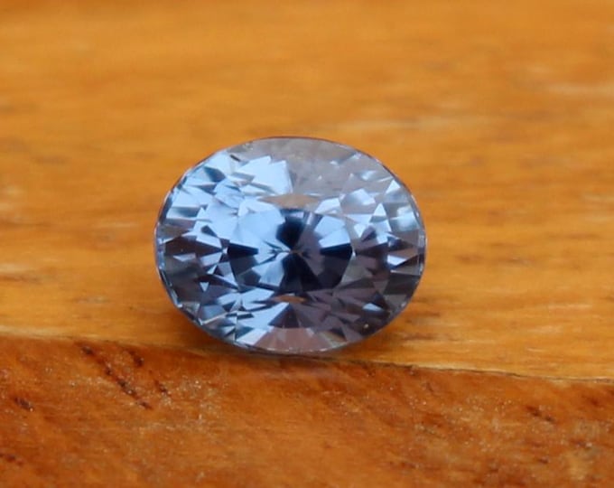 GSI Certified Natural Pastel Blue Sapphire Gemstone: 1.23 Carat Oval Cut, September Birthstone