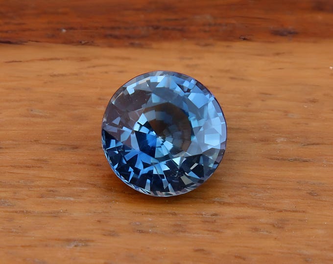 GSI Certified Teal Sapphire: 1.11 Carat Round Cut Gemstone, Engagement Ring