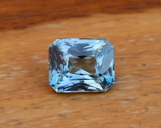 GSI Certified Parti Teal Sapphire: Radiant Cut Loose Gemstone 1.61 carat , Engagement Ring