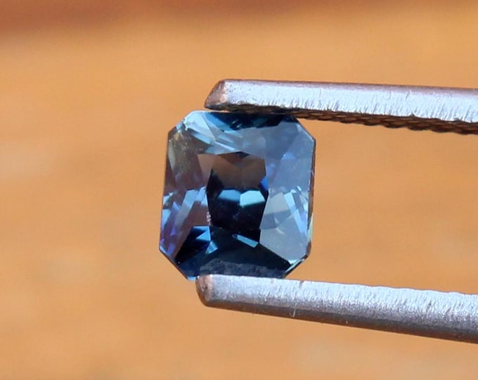 Certified Unheated Teal Blue Sapphire 1.06 Carat Radiant Cut Gemstone, Engagement Ring