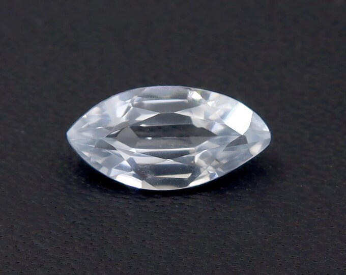 GSI Certified 1.28 Ct White Sapphire Marquise Cut Loose Gemstone