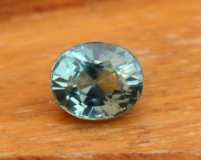 GSI Certified Mint Green Teal Sapphire: 1.03 Carat Oval Cut Loose Gemstone, Engagement Ring