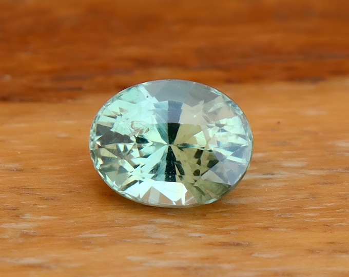 Certified Natural Teal Green Sapphire Gemstone: 1.10 Carat Oval Cut, Engagement Ring