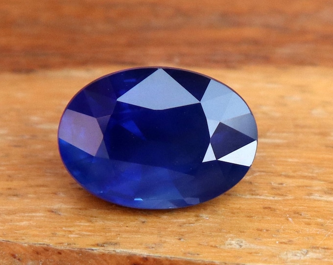 GSI Certified Natural Blue Sapphire Gemstone: 5.53 Carat Oval Cut, September Birthstone