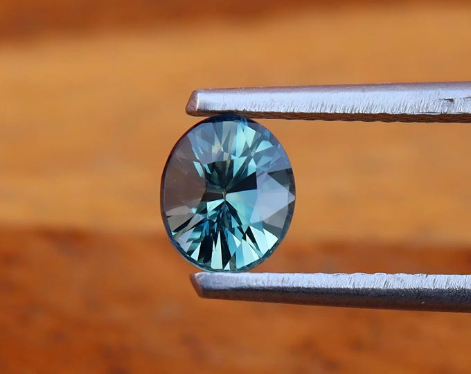 GSI Certified Peacock Teal Sapphire: 1.04 Carat Oval Cut Gemstone, Engagement Ring