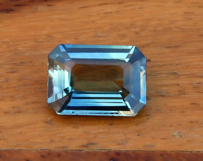 Natural Emerald Cut Teal Sapphire: 2.13 Carat Loose Gemstone, Engagement Ring