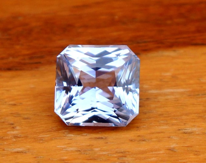 GSI Certified Pastel Blue Sapphire: 3.04 Ct Octagon Radiant Cut Gemstone