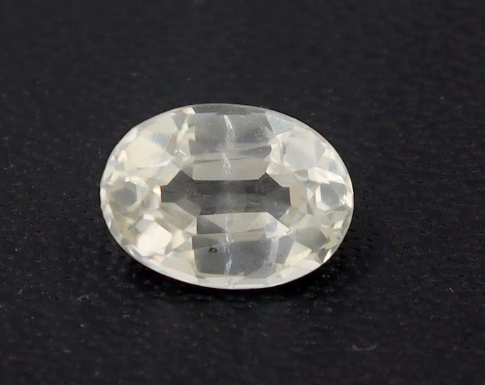 GSI Certified 1.02 Carat Oval Cut White Sapphire September Birthstone