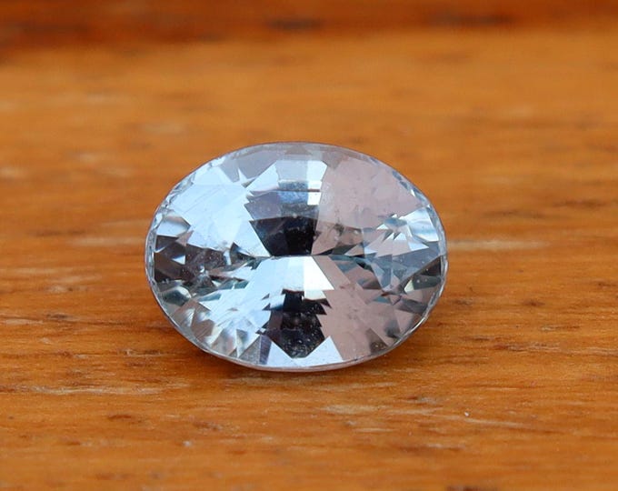 GSI Certified Pastel Blue Sapphire: 1.20 Carat Oval Cut Gemstone, Engagement Ring