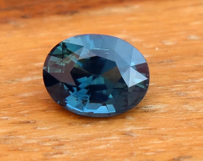 Certified Teal Sapphire: 1.54 Carat Oval Cut Gemstone, Engagement Ring