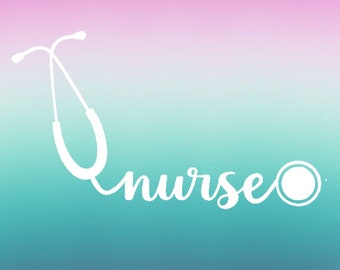 Nurse decal | stethoscope decal | nurse sticker | lilly inspired decal | nurse car decal | tumbler decal | nurse gift | laptop decal