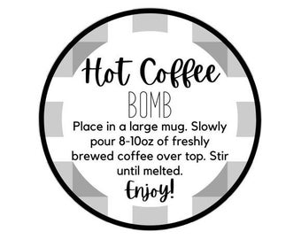 Hot Coffee Bomb/Creamer Bomb/Christmas Tag/Instant Download