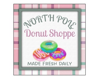 North Pole Donut Shoppe/Elf Tag/Christmas Cookie Tag/Instant Download