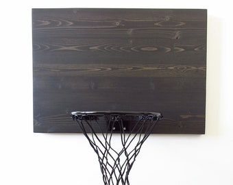 Basketball Hoop. Black Wash Indoor Wood Basketball Hoop. Basketball Hoop for Wall. Basketball Gift. Wall Mounted Basketball Hoop. Basketball