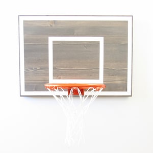 Indoor Basketball Goal. Weathered Gray Wood Basketball Hoop. Basketball Hoop Wood. Wall Mounted Basketball Hoop. Basketball Gifts. Sports