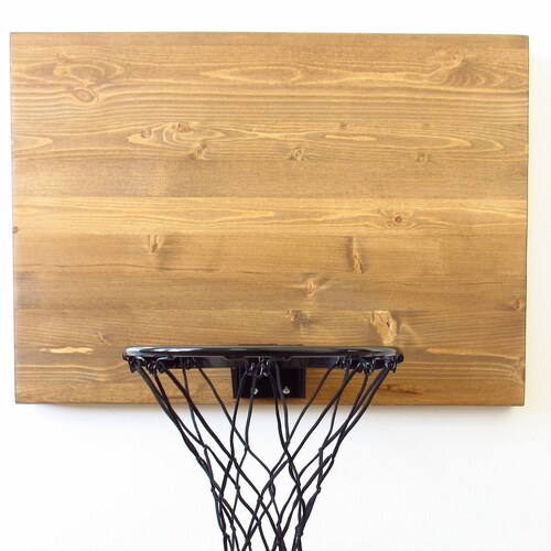 Original Wood Basketball Hoop. Wood Wall Mounted Basketball Etsy