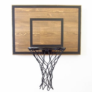 Rustic Wall Mounted Basketball Hoop Brown and Black Indoor Goal